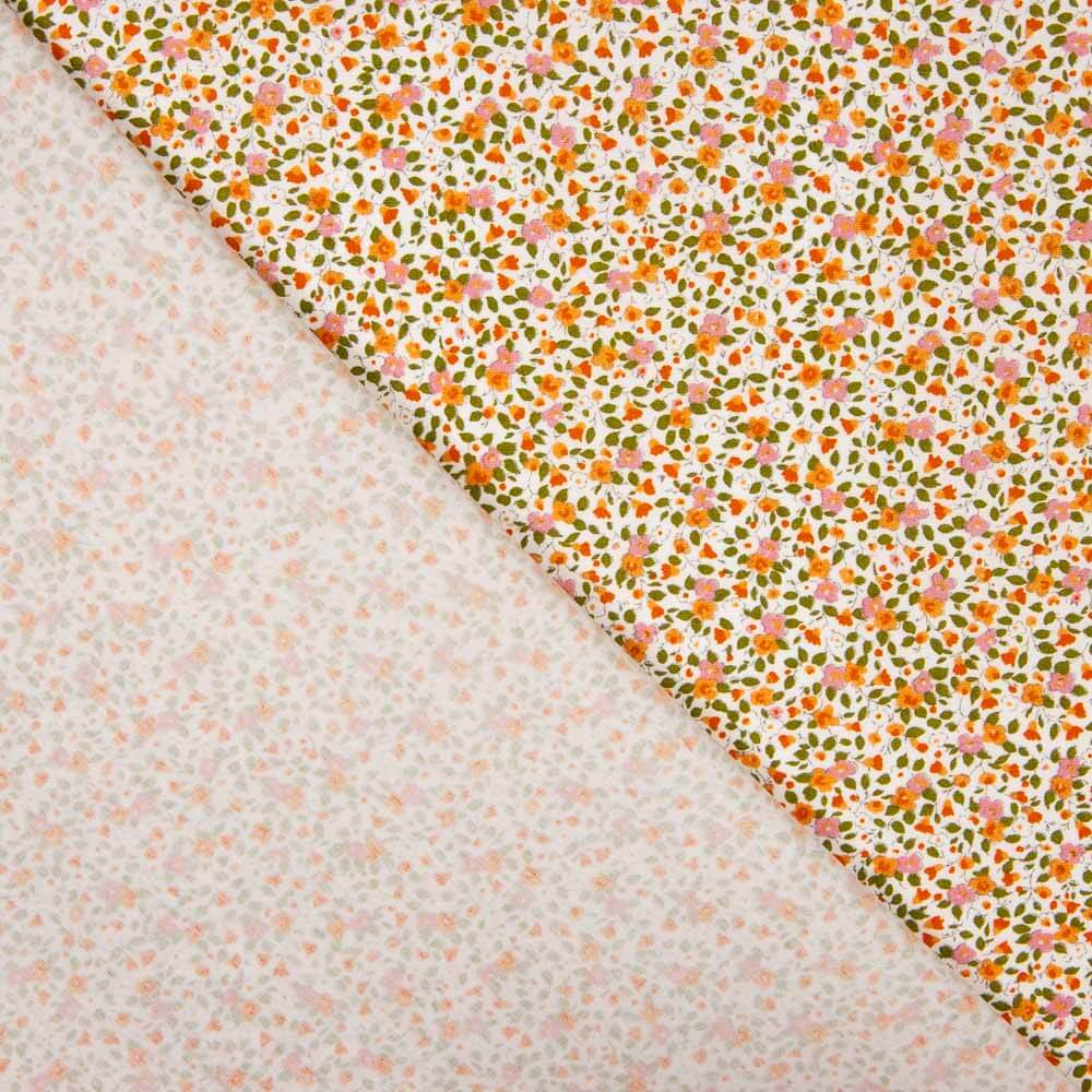 Popeline Algodão Orgânico Infantil Flor Isabel - Ribes y Casals