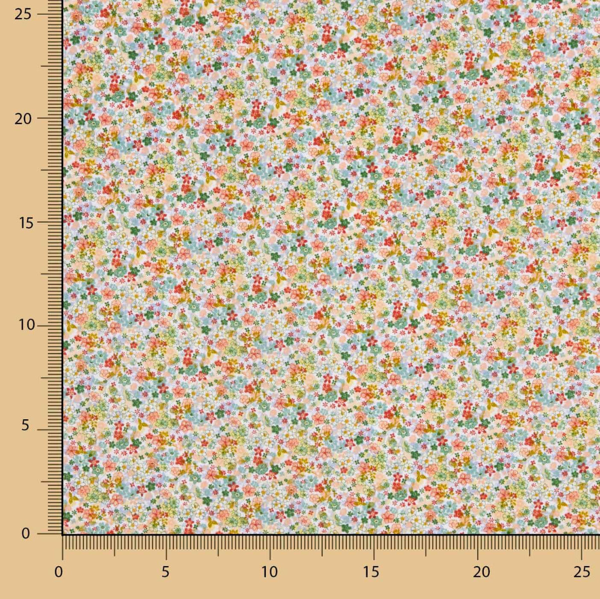 Popeline Algodão Orgânico Infantil Flor Josefa - Ribes y Casals
