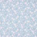 Popeline Algodão Orgânico Infantil Flor Bolinhas Azuis. - Ribes y Casals