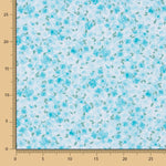 Popeline De Algodão Orgânico Infantil Jardim Rosas Azuis - Ribes y Casals