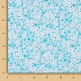 Popeline De Algodão Orgânico Infantil Jardim Rosas Azuis - Ribes y Casals