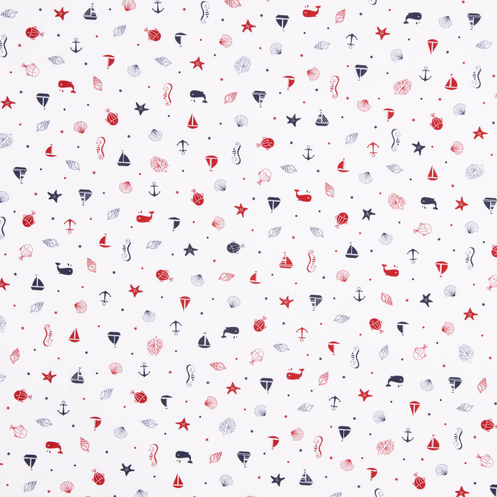 Popeline Algodão Orgânico Infantil Marinheiro - Ribes y Casals