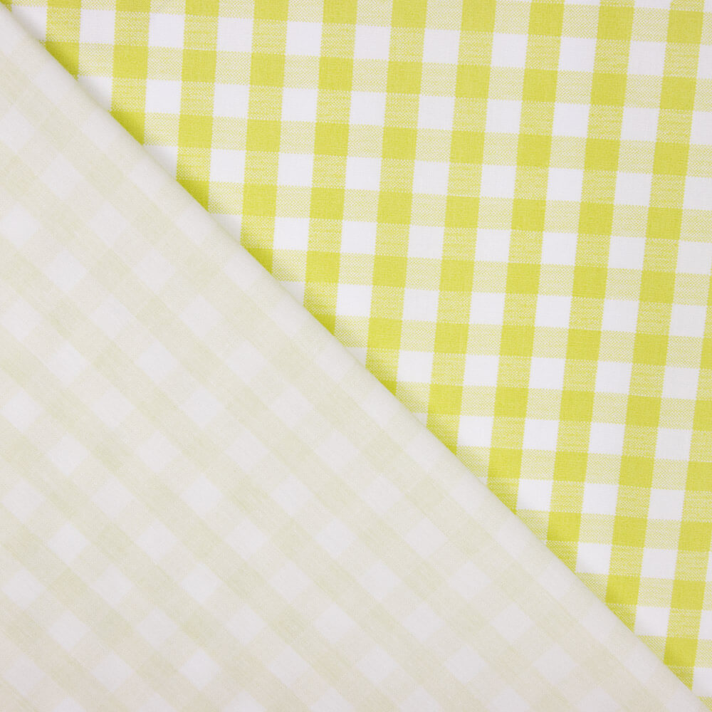 Popeline Algodão Orgânico Infantil Maxi Quadrado Lima - Ribes y Casals