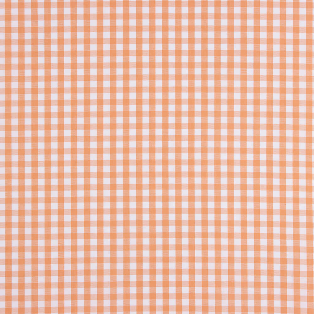 Popeline Algodão Orgânico Infantil Maxi Quadrado Laranja - Ribes y Casals