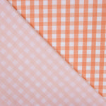 Popeline Algodão Orgânico Infantil Maxi Quadrado Laranja - Ribes y Casals