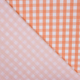 Popeline Algodão Orgânico Infantil Maxi Quadrado Laranja - Ribes y Casals