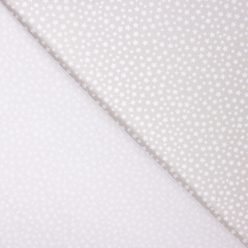 Popeline Algodão Orgânico Infantil Mini Estrela Bege - Ribes y Casals