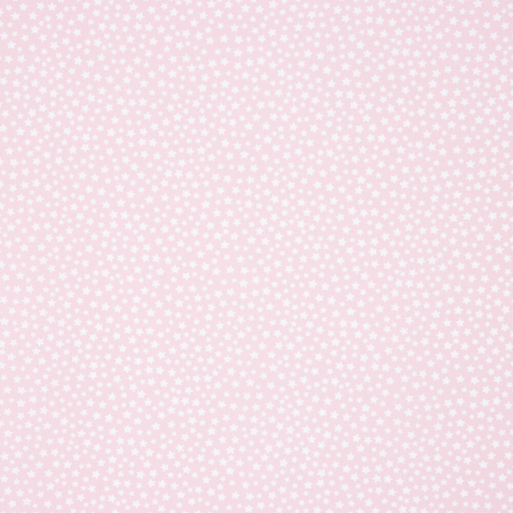 Popeline Algodão Orgânico Infantil Mini Estrela Rosa - Ribes y Casals