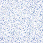 Popeline Algodão Orgânico Infantil Mini Flor Azul - Ribes y Casals