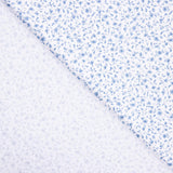 Popeline Algodão Orgânico Infantil Mini Flor Azul - Ribes y Casals