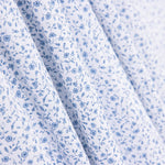 Popeline Algodão Orgânico Infantil Mini Flor Azul - Ribes y Casals