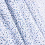 Popeline Algodão Orgânico Infantil Mini Flor Azul - Ribes y Casals