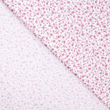 Popeline Algodão Orgânico Infantil Mini Flor Rosa - Ribes y Casals