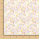 Popeline Algodão Orgânico Infantil Mini Jardim Amarelo - Ribes y Casals