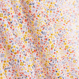 Popeline Algodão Orgânico Infantil Mini Jardim Amarelo - Ribes y Casals