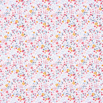 Popeline Algodão Orgânico Infantil Mini Jardim Laranja - Ribes y Casals