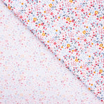 Popeline Algodão Orgânico Infantil Mini Jardim Laranja - Ribes y Casals