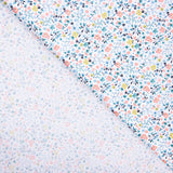 Popeline Algodão Orgânico Infantil Mini Jardim Água Verde - Ribes y Casals