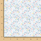 Popeline Algodão Orgânico Infantil Mini Jardim Água Verde - Ribes y Casals