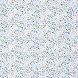 Popeline Algodão Orgânico Infantil Mini Jardim Água Verde - Ribes y Casals