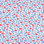 Popeline Algodão Orgânico Infantil Peixes Azuis - Ribes y Casals