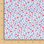 Popeline Algodão Orgânico Infantil Peixes Azuis - Ribes y Casals