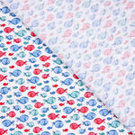 Popeline Algodão Orgânico Infantil Peixes Azuis - Ribes y Casals