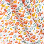 Popeline Algodão Orgânico Infantil Peixes Coral - Ribes y Casals