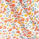 Popeline Algodão Orgânico Infantil Peixes Coral - Ribes y Casals