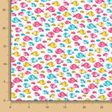 Popeline Algodão Orgânico Infantil Peixes Rosa - Ribes y Casals