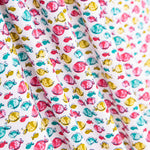 Popeline Algodão Orgânico Infantil Peixes Rosa - Ribes y Casals