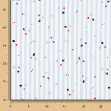 Popeline Algodão Orgânico Infantil Vichy Estrelas - Ribes y Casals
