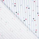 Popeline Algodão Orgânico Infantil Vichy Estrelas - Ribes y Casals