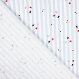 Popeline Algodão Orgânico Infantil Vichy Estrelas - Ribes y Casals