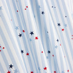 Popeline Algodão Orgânico Infantil Vichy Estrelas - Ribes y Casals