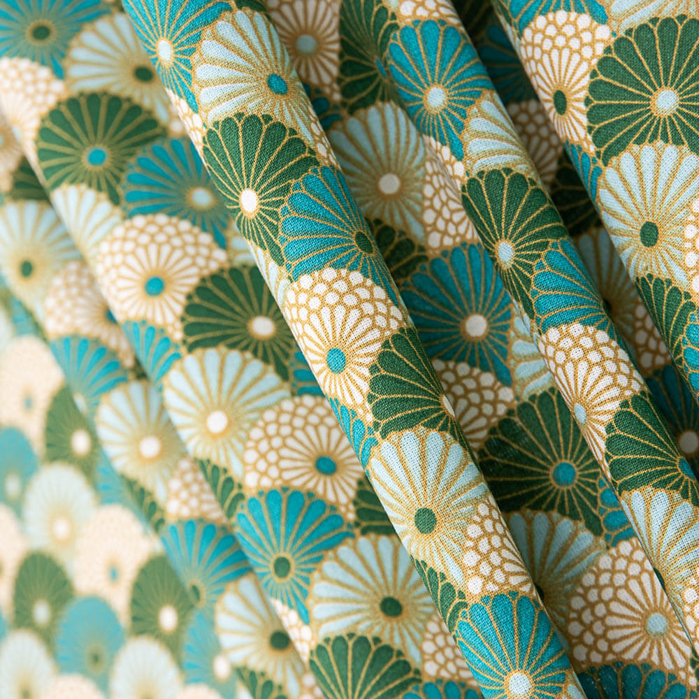 Popeline Algodão Verde Pai Pai Oeko-Tex® - Ribes y Casals