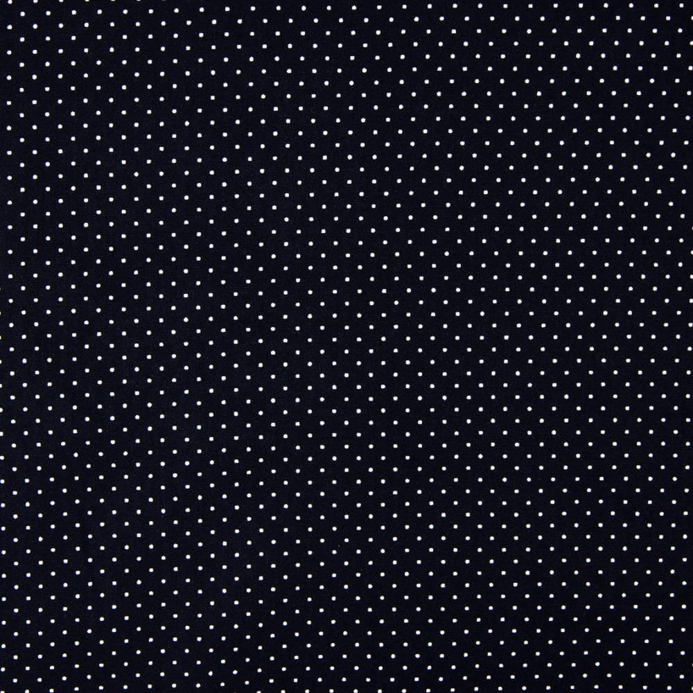Popeline de Algodão com Bolinhas Navy - Ribes y Casals