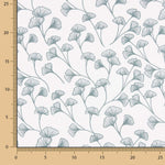 Popeline de Algodão com Ramos Brancos - Ribes y Casals