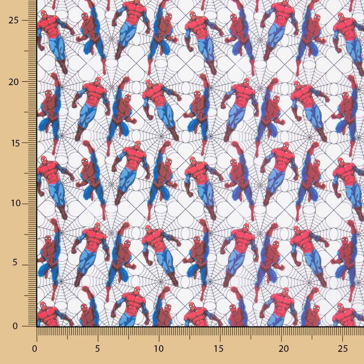 Popelina Algodão Spiderman Branco - Ribes y Casals