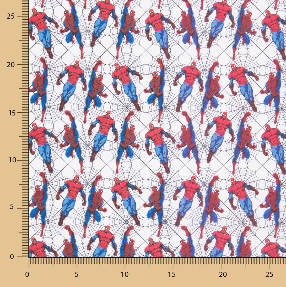 Popelina Algodão Spiderman Branco - Ribes y Casals