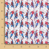 Popelina Algodão Spiderman Branco - Ribes y Casals