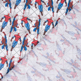 Popelina Algodão Spiderman Branco - Ribes y Casals