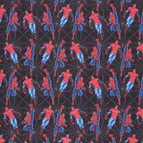 Popelina Algodão Spiderman Preto - Ribes y Casals