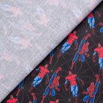 Popelina Algodão Spiderman Preto - Ribes y Casals