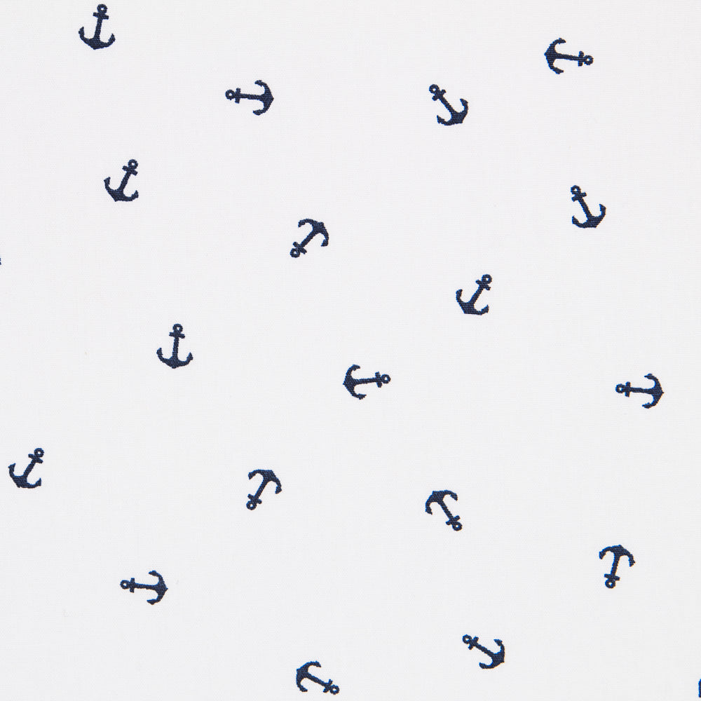 Popeline Âncoras Branco - Ribes y Casals