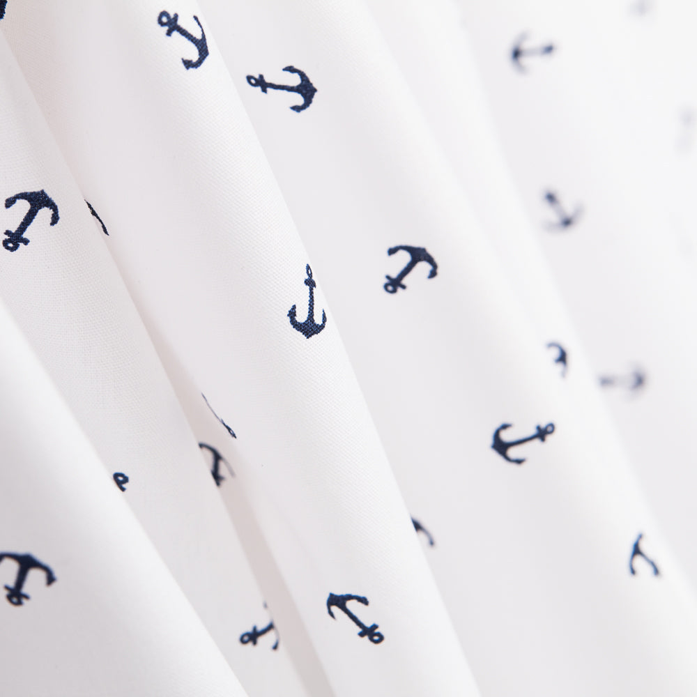 Popeline Âncoras Branco - Ribes y Casals