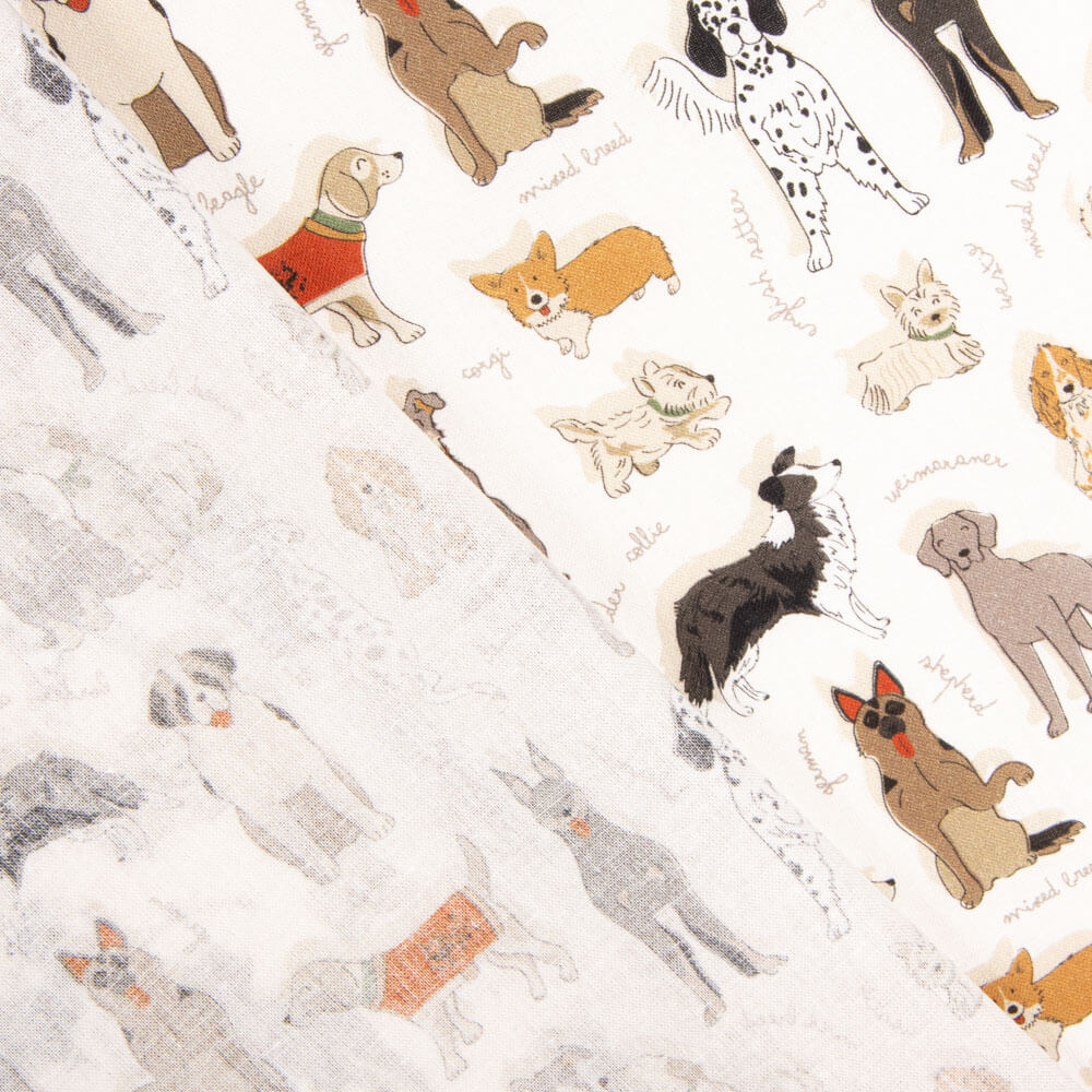 Popeline Algodão Cães - Ribes y Casals