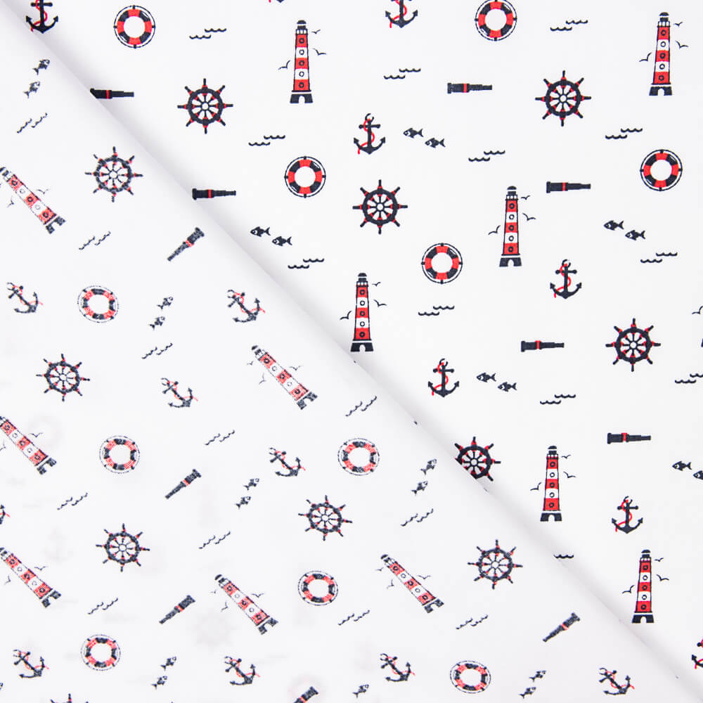 Popeline Algodão Branco Farol - Ribes y Casals