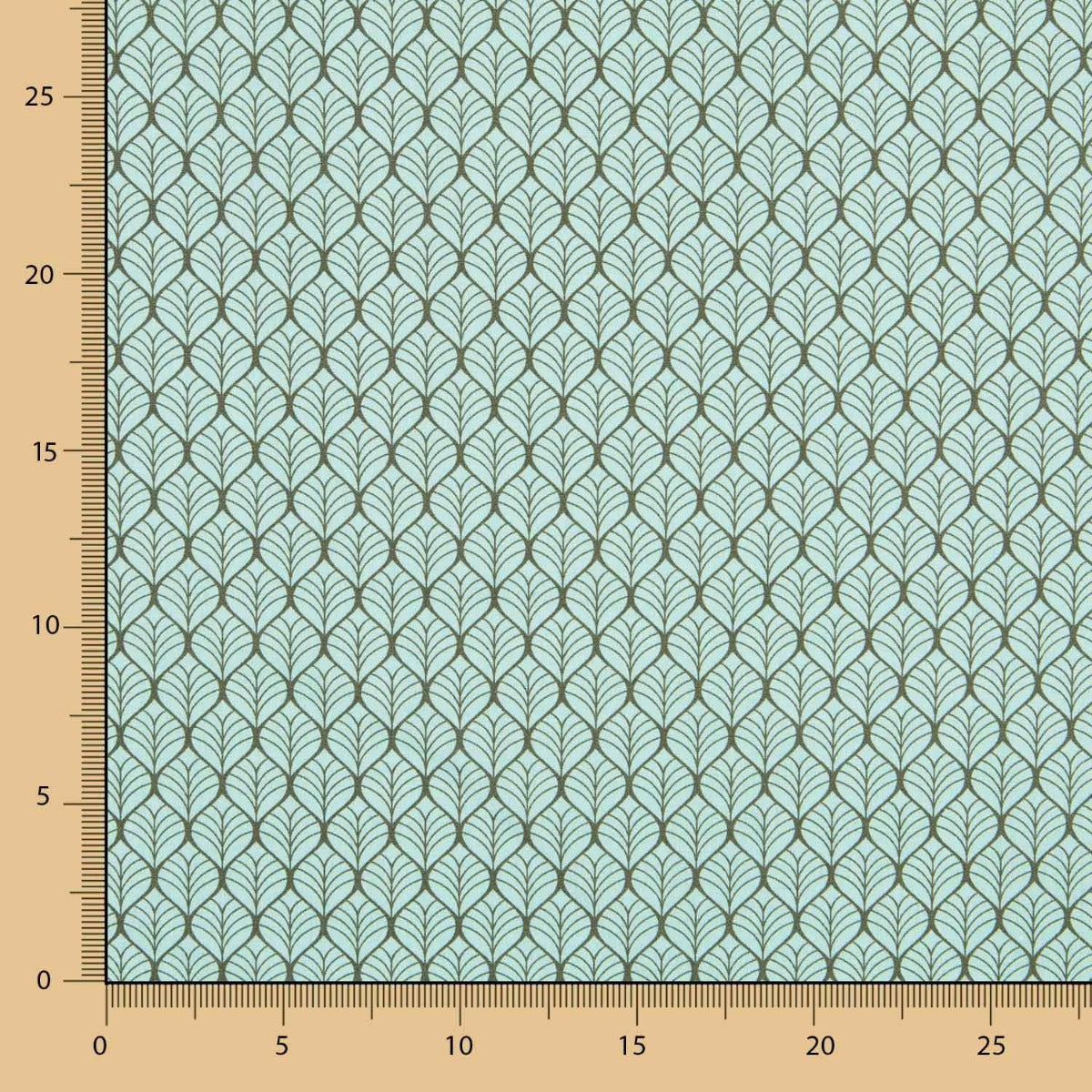 Popelín Botánico Verde Menta - Ribes y Casals