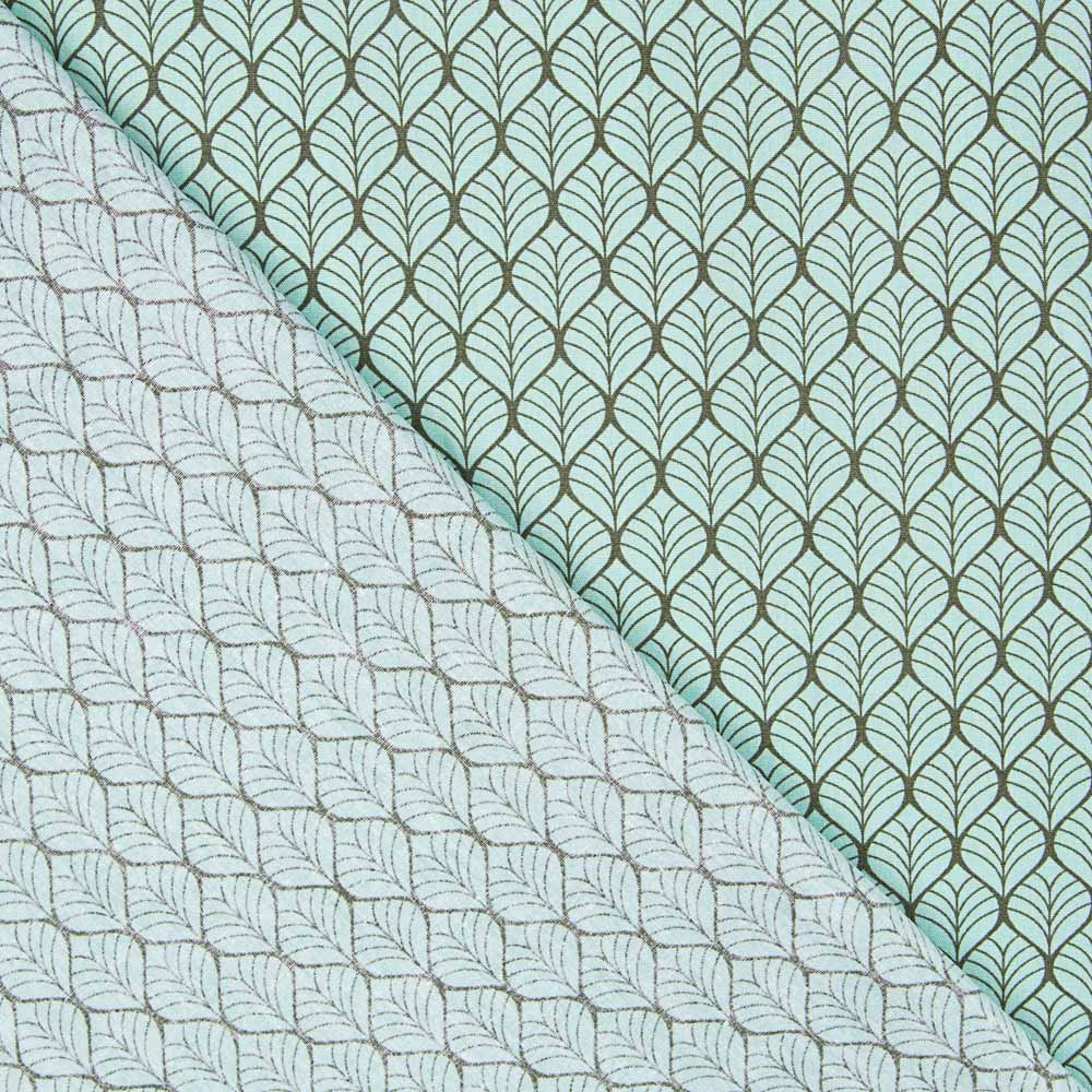 Popelín Botánico Verde Menta - Ribes y Casals